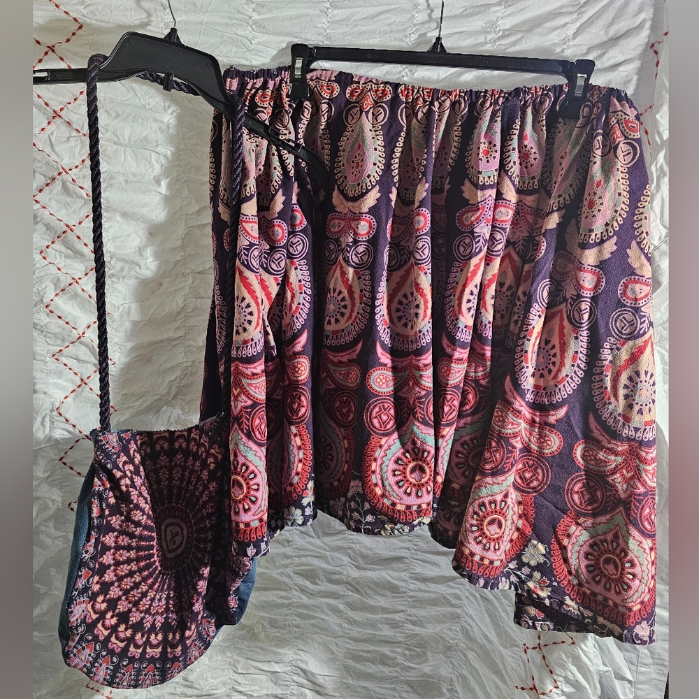 Paisley Print Skirt - Multicolor